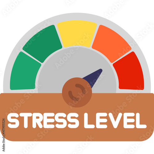 Stress Level High Icon Mental Health Indicator
