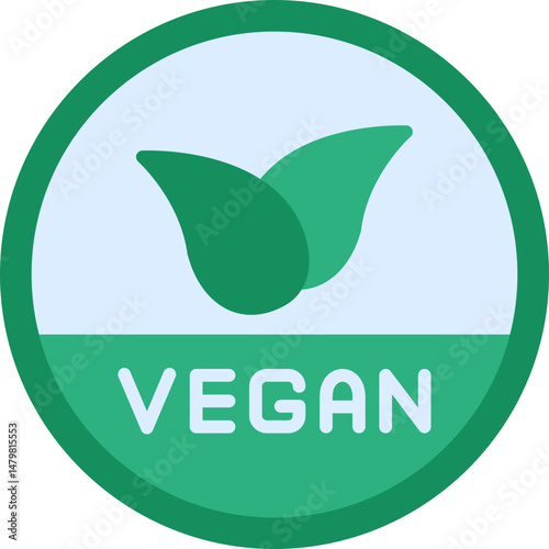 Vegan Icon Plant-Based and Eco-Friendly Symbol