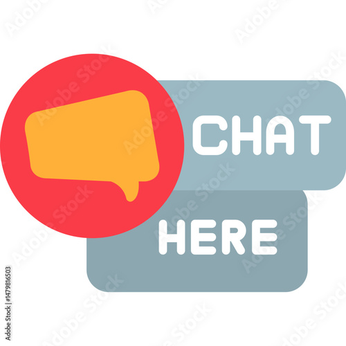 Chat Here Icon Live Messaging CTA