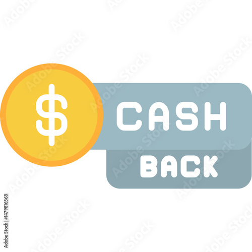 Cash Back Icon Financial Reward Offer Symbol