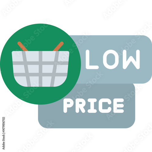 Low Price Icon Discount Offer Label