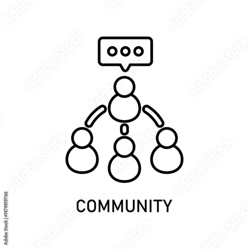 Icon a community, isolated against a clean background.