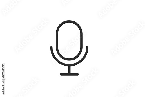 Set of web icons featuring a microphone design suitable for audio-related applications and services used in various digital platforms