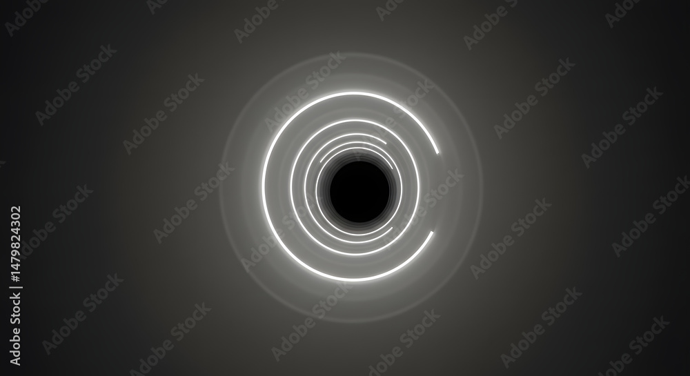 Abstract Monochrome Spiral Light Tunnel Abstract Monochrome Spiral Light Tunnel
