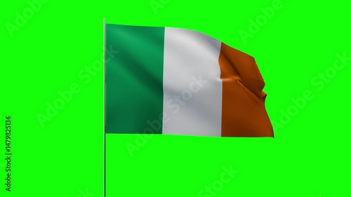 Greenbox Flag Waving on Pole