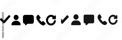 Web icons representing communication and connectivity for digital platforms and applications