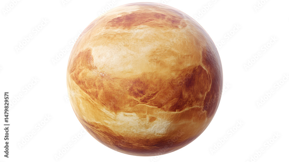 Fototapeta premium Realistic 3D Venus Planet Element Clipart Illustration Isolated