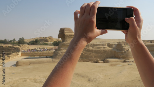 A person uses a smartphone ...