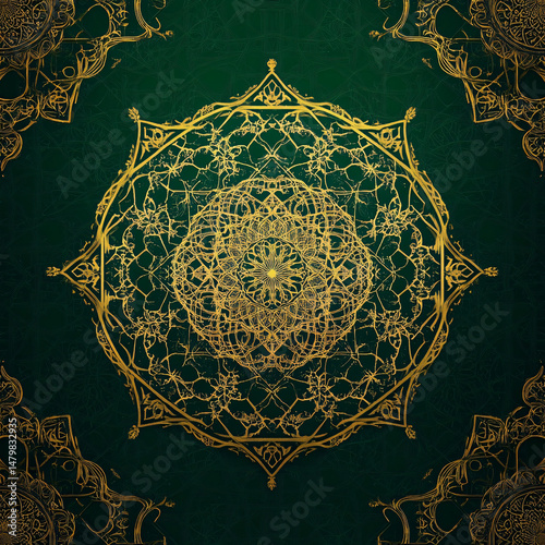 vintage background with gold ornament