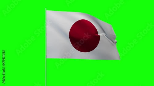 Greenbox Flag Waving on Pole