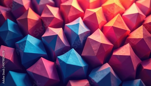 Geometric abstract shapes infinitely repeating, design, style