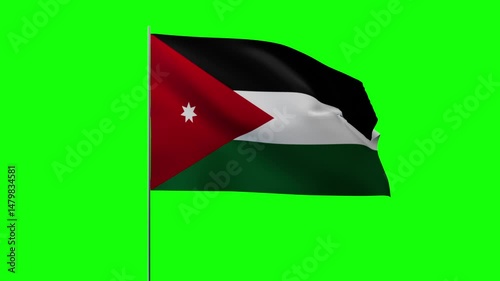 Greenbox Flag Waving on Pole