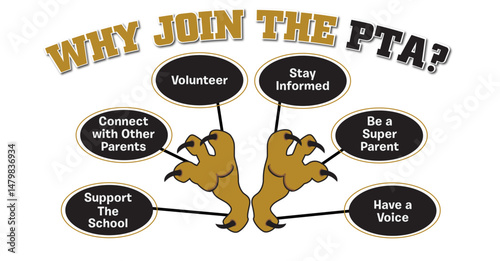 WhyJoinThePTA_BirdFeet_GoldBlack