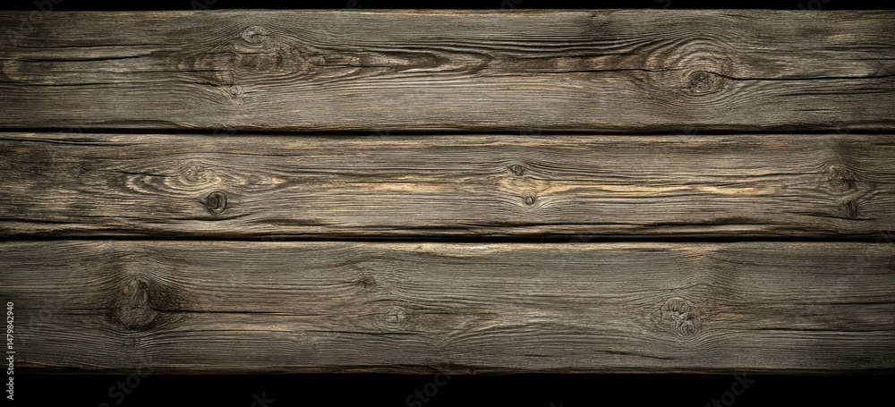 Fototapeta premium Weathered wood planks in horizontal layers