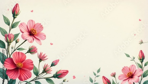 Subtle repeating floral motif on a plain background , gentle, texture, repeat