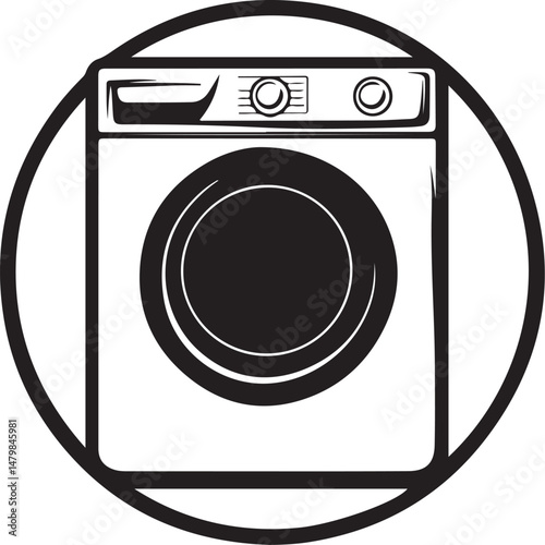 washing machine icon vector