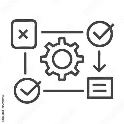 Project Management Icon for Team Collaboration Platforms, Task Tracking Applications, Workflow Management Tools and Business Productivity Resources
