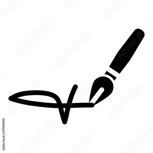 Signature Icon # Notary Pack Themes # Solid Style