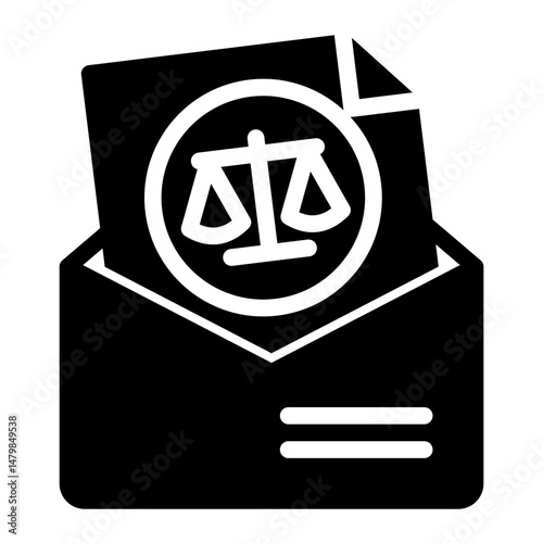 Subpoena Icon # Notary Pack Themes # Solid Style
