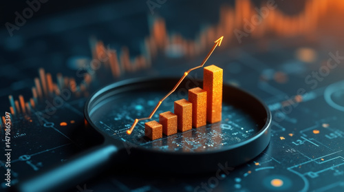 Rising Graph with Stock Market Candle