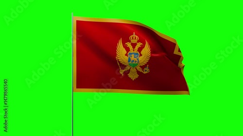 Greenbox Flag Waving on Pole