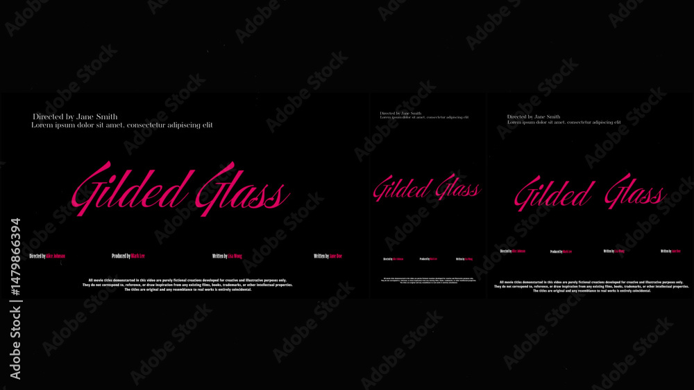Cinematic Film Title Card, Movie Poster Typography Overlay 211 | Fully ...
