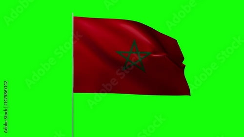 Greenbox Flag Waving on Pole