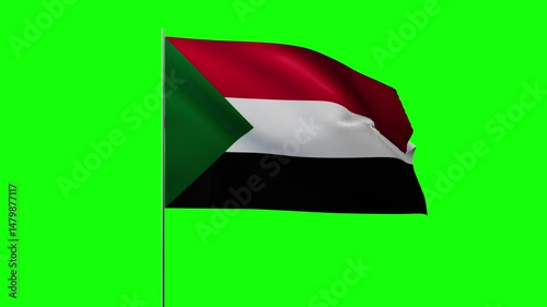 Greenbox Flag Waving on Pole