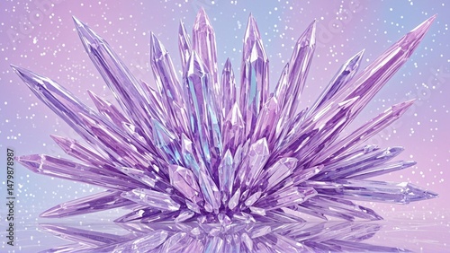 Abstract Purple Pink Blue Crystal Background