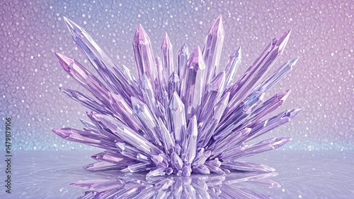 Abstract Purple Pink Blue Crystal Background