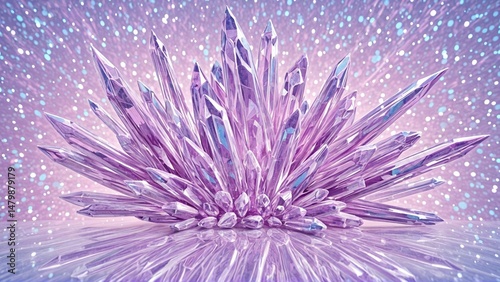 Abstract Purple Pink Blue Crystal Background