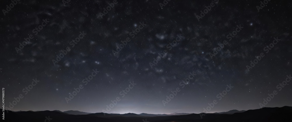 Fototapeta premium Stunning night sky view, countless stars across a dark, inky expanse , bright, starfield, peaceful