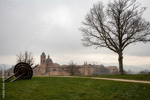 La città di Urbino vista dal parco della Resistenza, Marche