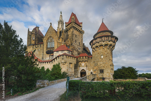 View to Burg Kreuzenstein castle