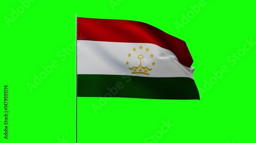 Greenbox Flag Waving on Pole