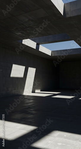 Concrete Sanctuary: Light and Shadow Dance