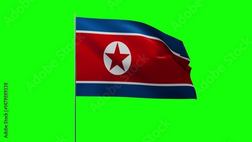 Greenbox Flag Waving on Pole