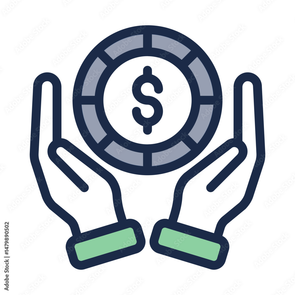 Money Protection and Savings Icon Money Protection and Savings Icon