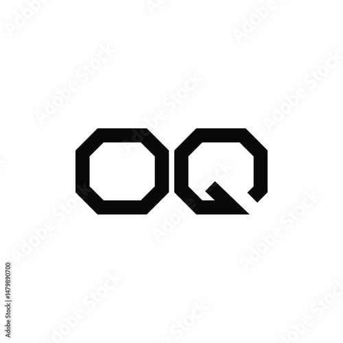 OQ monogram logo design letter text name symbol monochrome logotype alphabet character simple logo