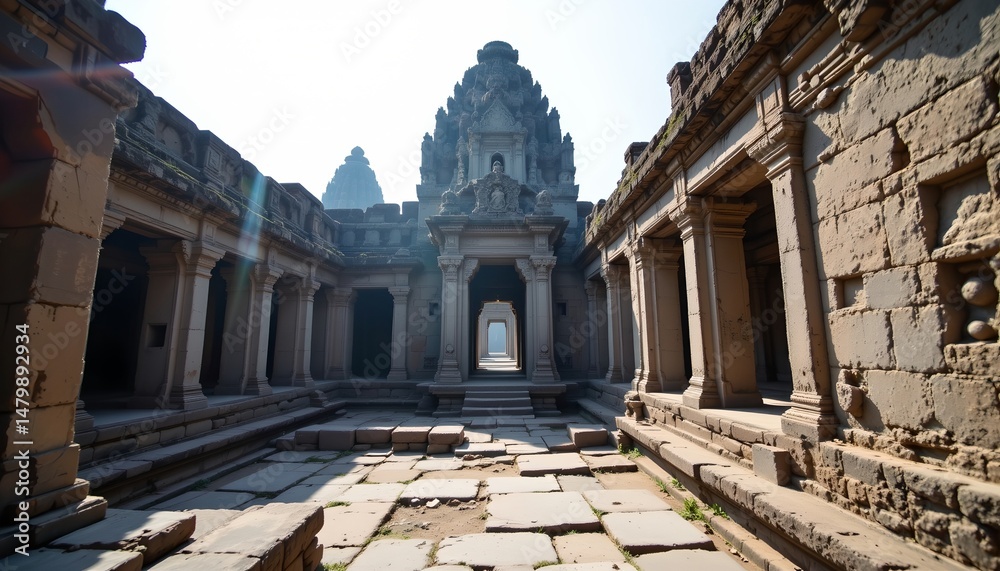 Obraz premium an ancient temple complex with multiple structures