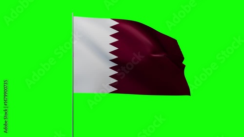 Greenbox Flag Waving on Pole