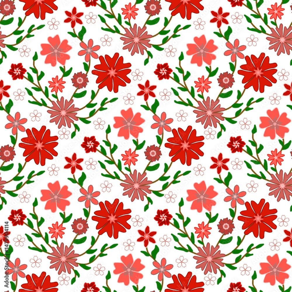 Obraz premium seamless floral background