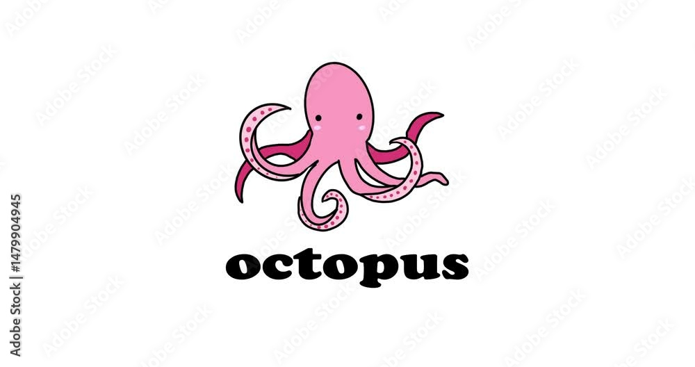 sea animals study in english, octopus