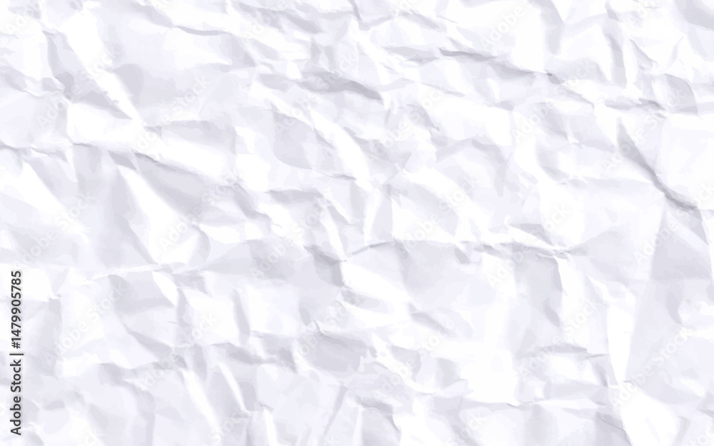 Obraz premium Paper texture Crumpled White. Crumpled white paper abstract shape background with space paper for text, Top view.