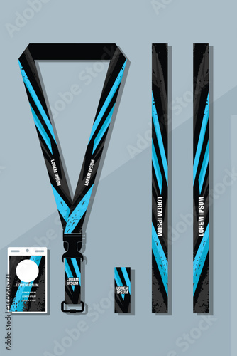 Lanyard Template Set for All Company vector EPS 10