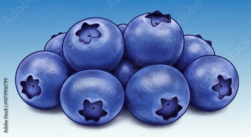 Juicy blueberries ready to burst with flavor a delightful summer treat