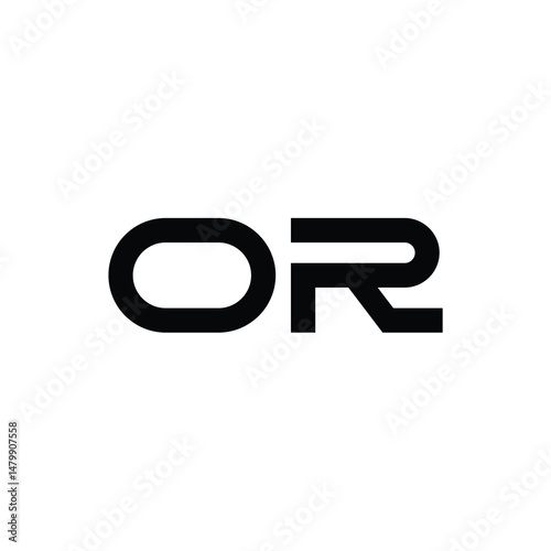 OR monogram logo design letter text name symbol monochrome logotype alphabet character simple logo