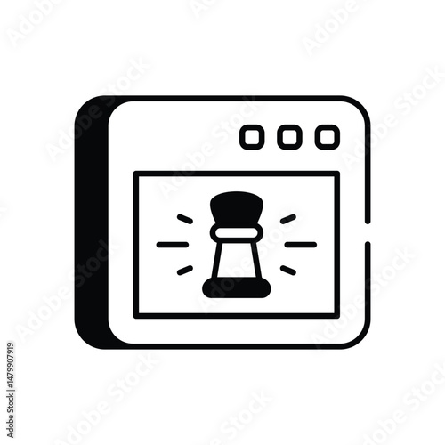 Market strategy icon vector stock illustration