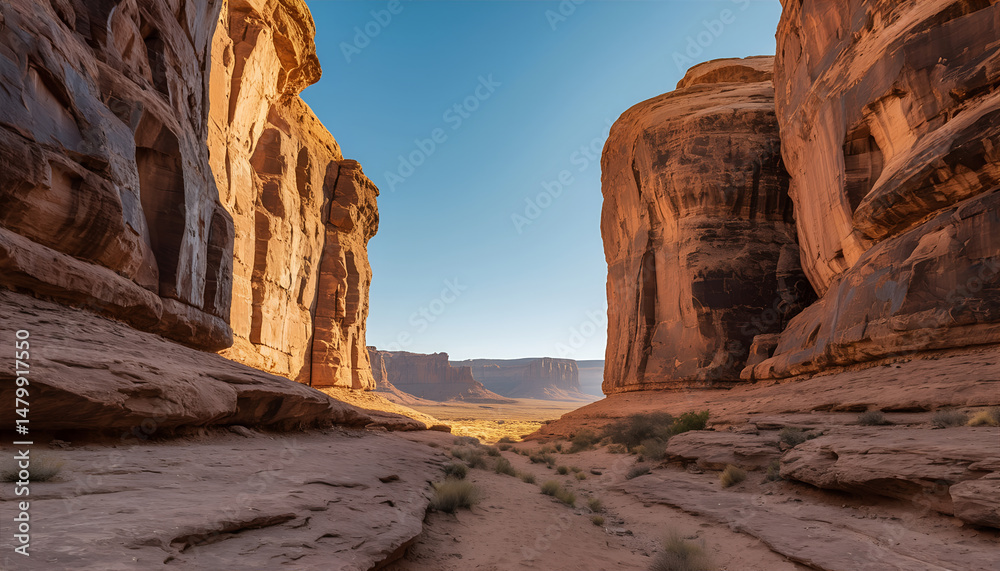 Fototapeta premium Dramatic Monument Valley Landscape in Warm Light