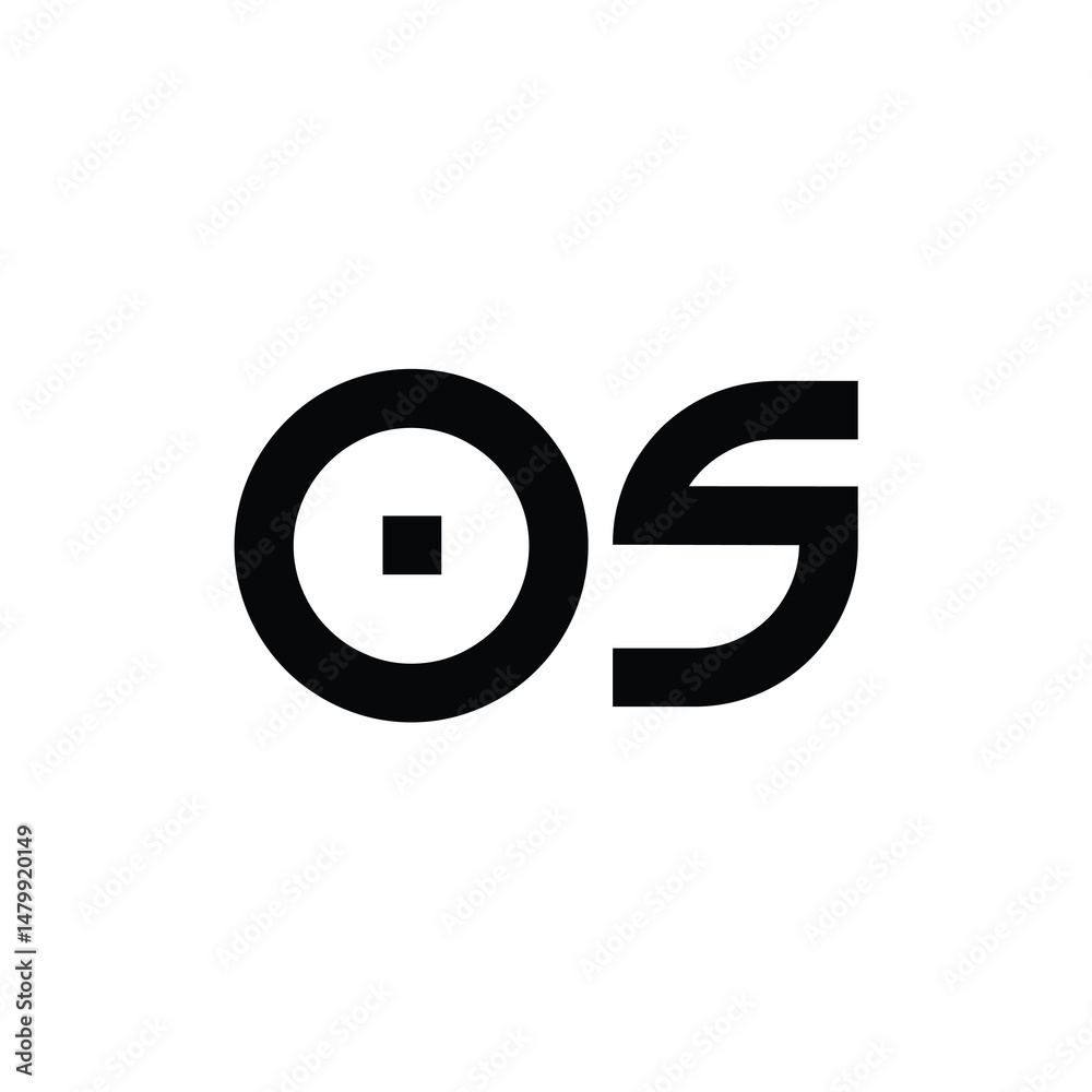 OS monogram logo design letter text name symbol monochrome logotype alphabet character simple logo OS monogram logo design letter text name symbol monochrome logotype alphabet character simple logo